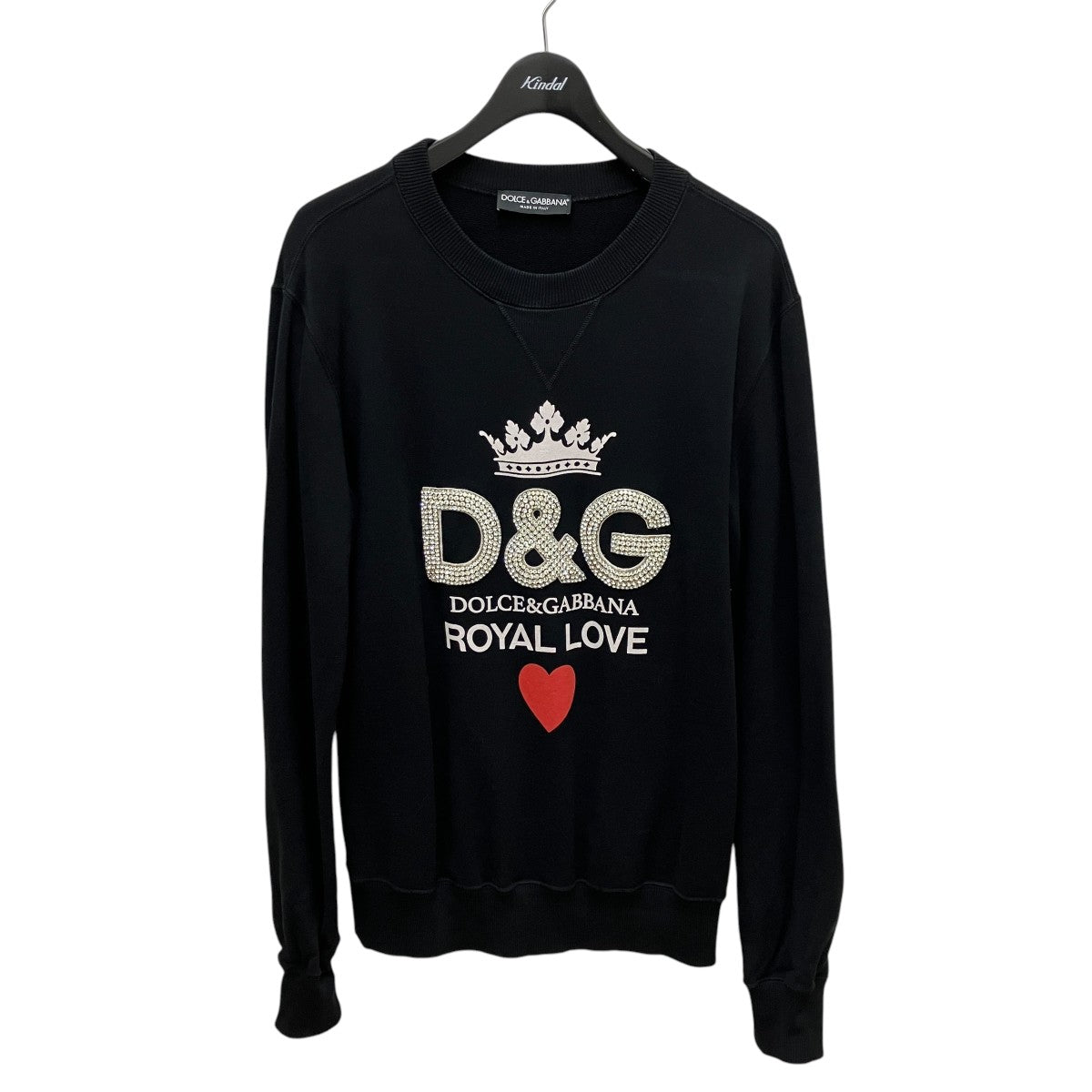Jersey sweatshirt with branded tag in Black for Men