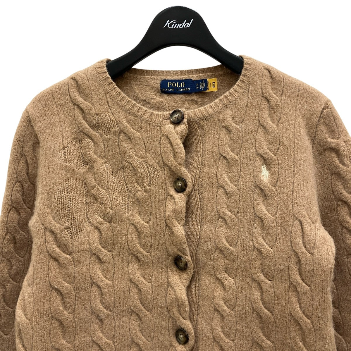 美品　ポロラルフローレン　ベージュ カーディガン XL POLO RALPH LAUREN - ポロ ベージュ カーディガンの通販 by you
