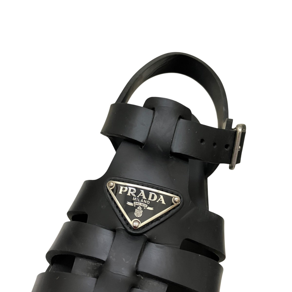 PRADA(プラダ) モノリス ラバー サンダル ブラック｜【公式