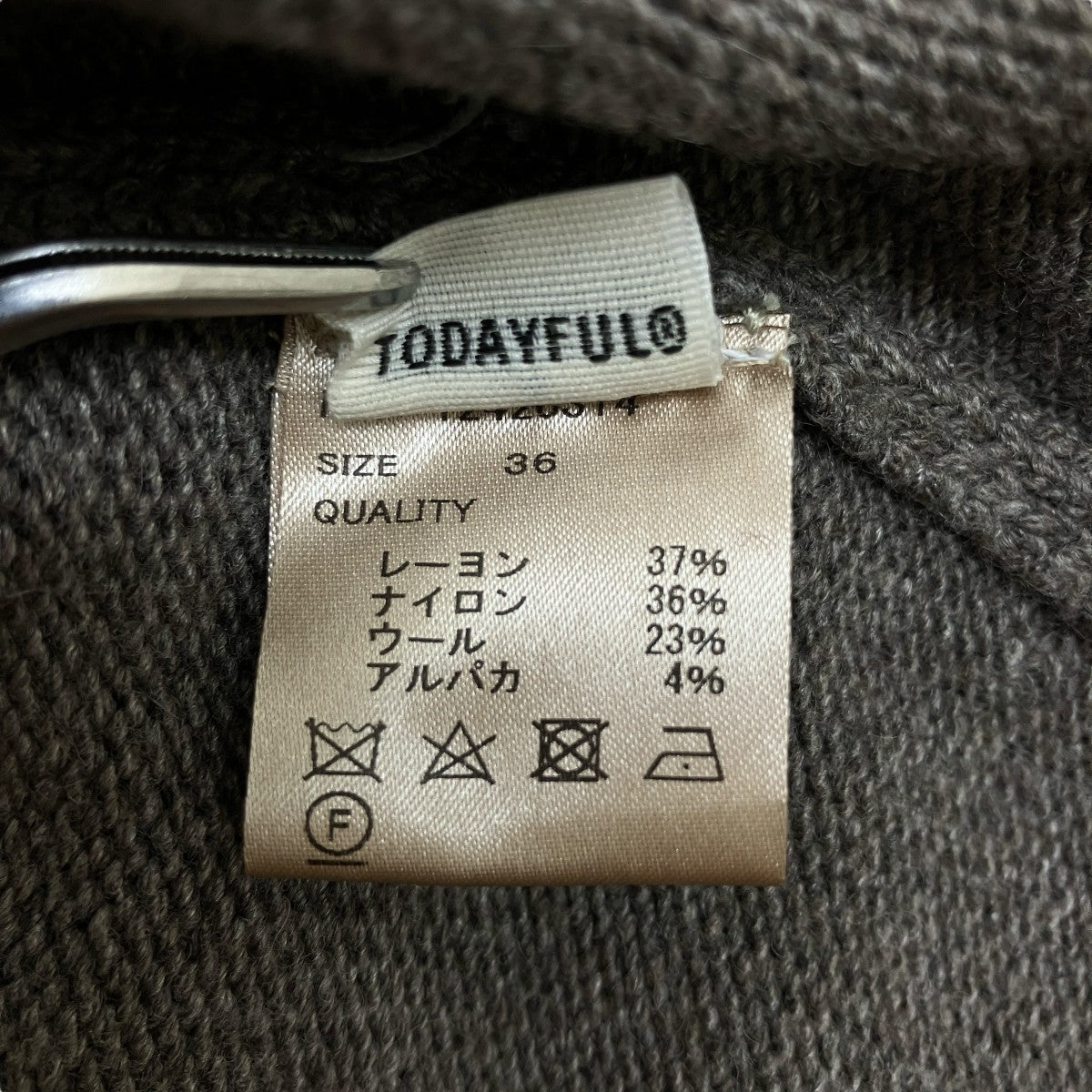 アルパカ混ハイネックニットワンピース12420314