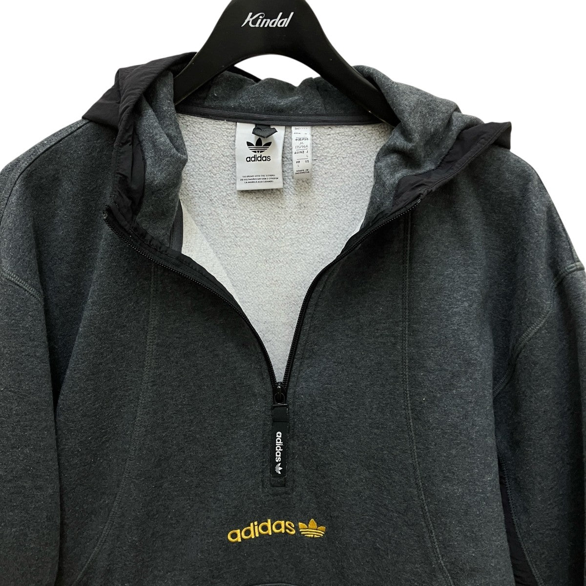 美品adidas フード アディダス　ハーフジップパーカー L 楽天市場】アディダス adidas パーカー プルオーバー メンズ
