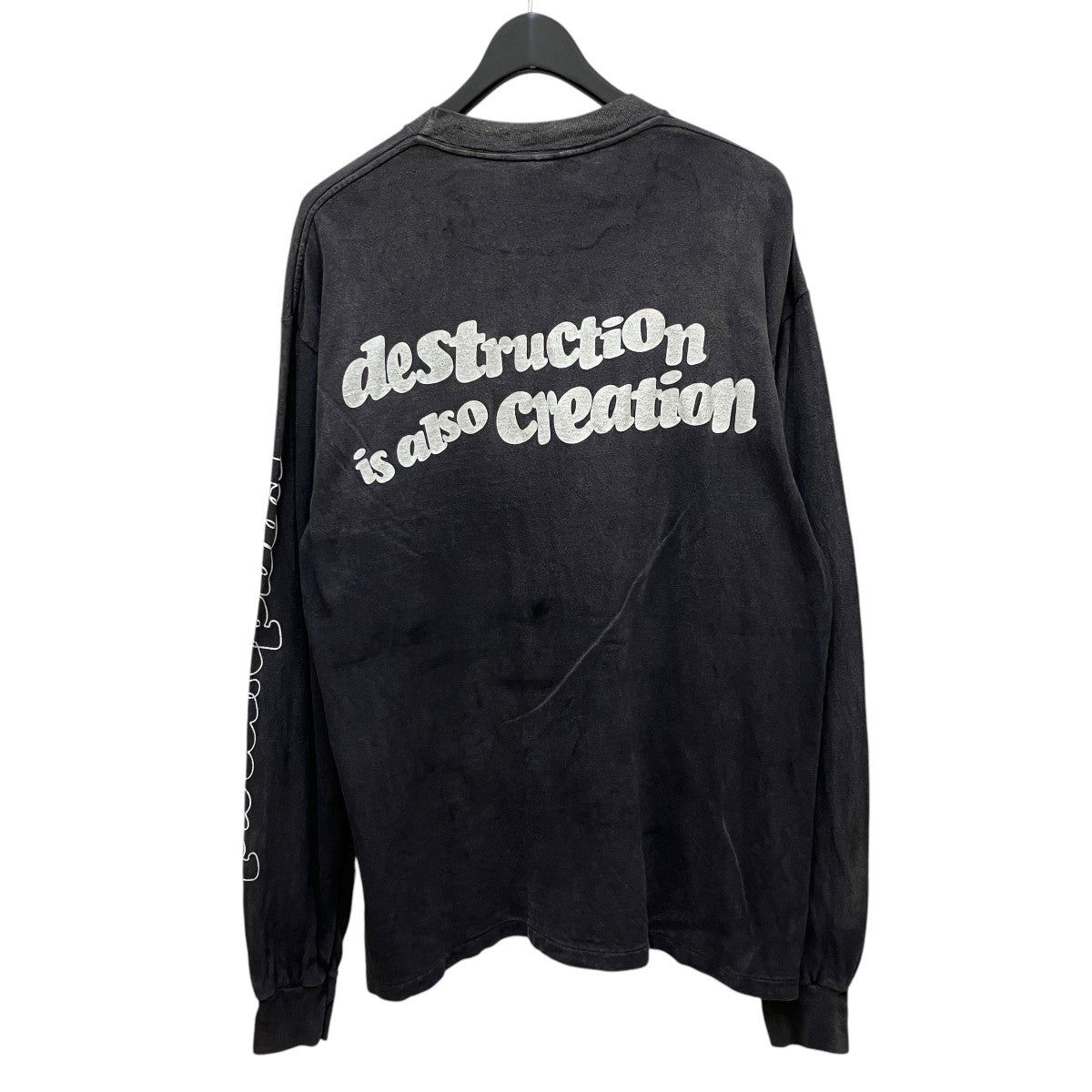 READYMADE(レディメイド) 「SS T-SHIRT SMILE BLACK」ヴィンテージ加工  