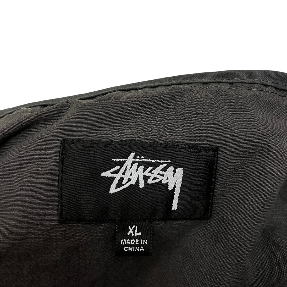 【美品古着】Stussy フルジップアップワークジャケット XL ブラック 美品古着】Stussy フルジップアップワークジャケット XL ブラック