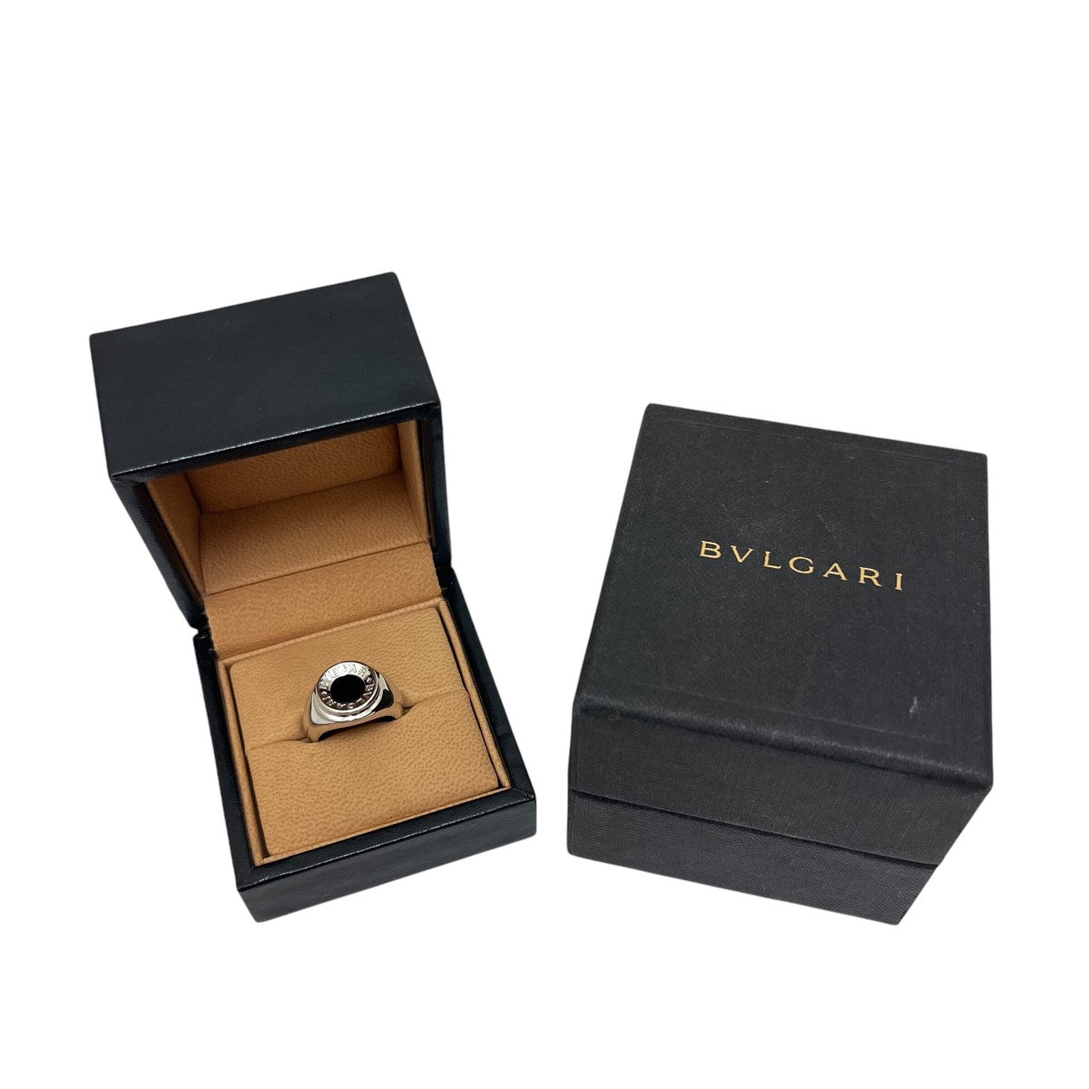 BVLGARI(ブルガリ) k18オニキスリング シルバー×ブラック サイズ