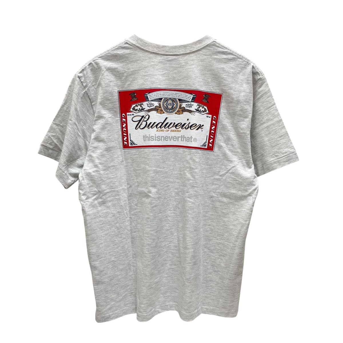 thisisneverthat×Badweiser Tシャツ ライトグレー サイズ M