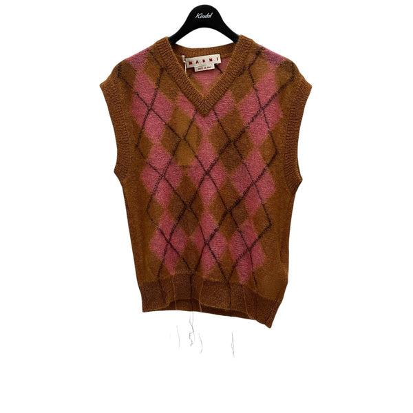 MARNI(マルニ) アーガイルニットベスト02RS 24 40026/1 02RS 24 40026