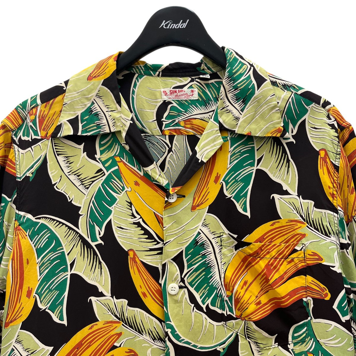 SUN SURF サンサーフ アロハシャツ バナナ柄 ブラック イエロー M SUN SURF サンサーフ アロハシャツ バナナ柄 ブラック イエロー M