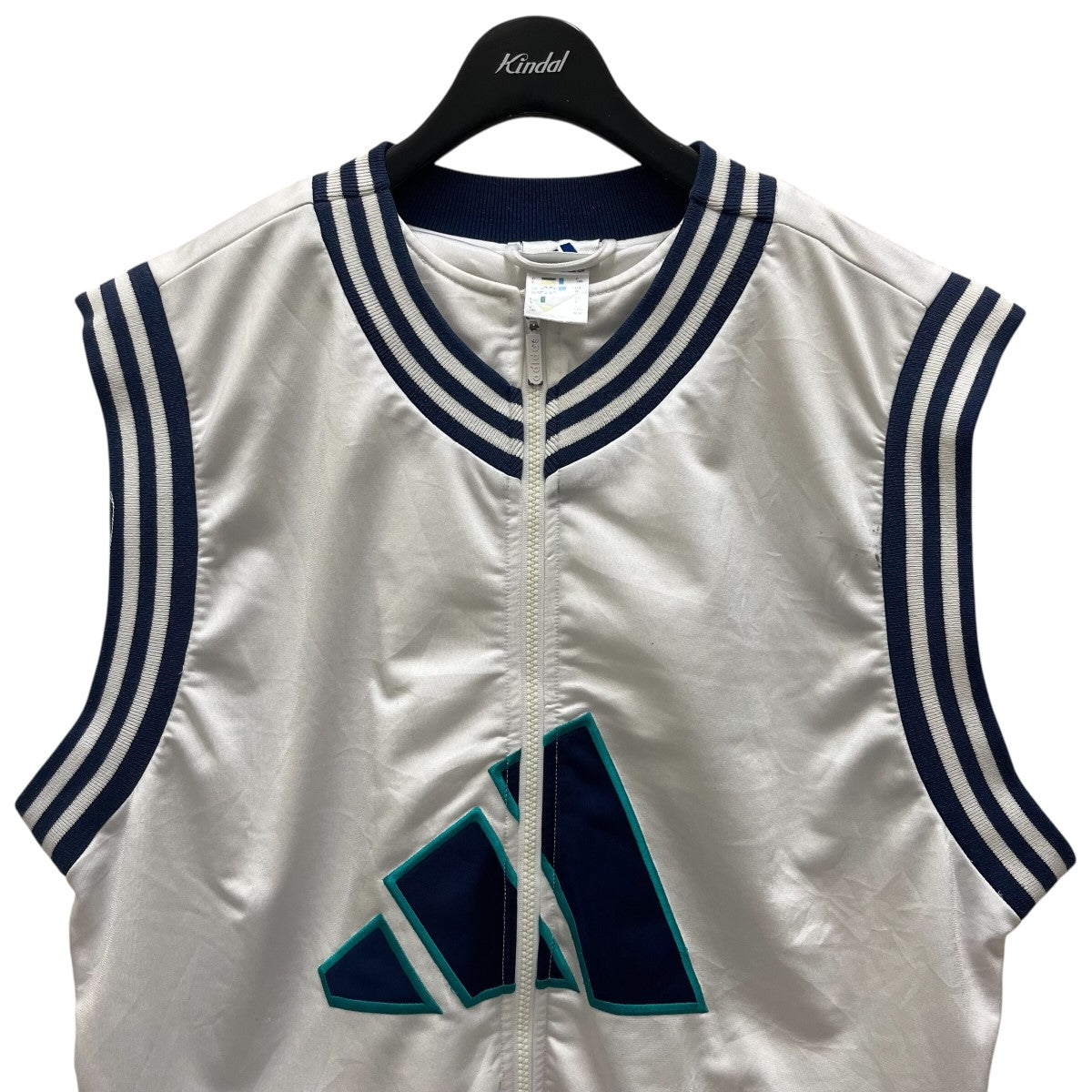 adidas 90S vintageジップベスト 古着・中古-3枚目のアイテム画像
