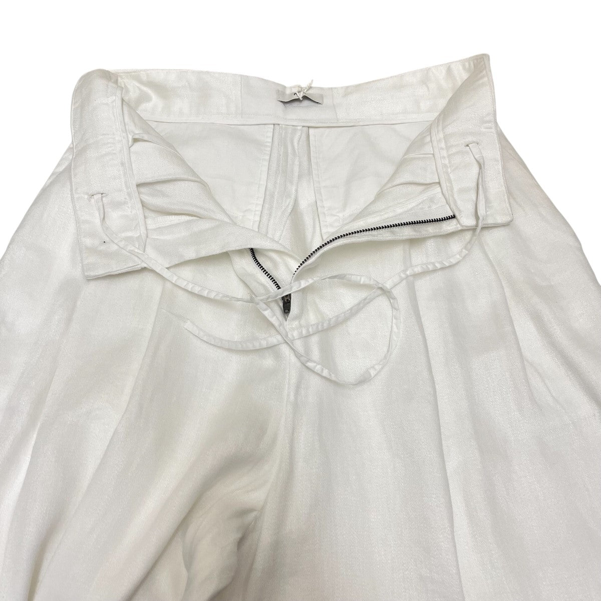 ATON 白SILK LINEN エイトン　ワイドカジュアルワークパンツ ATON 白SILK LINEN エイトン ワイドカジュアルワークパンツ