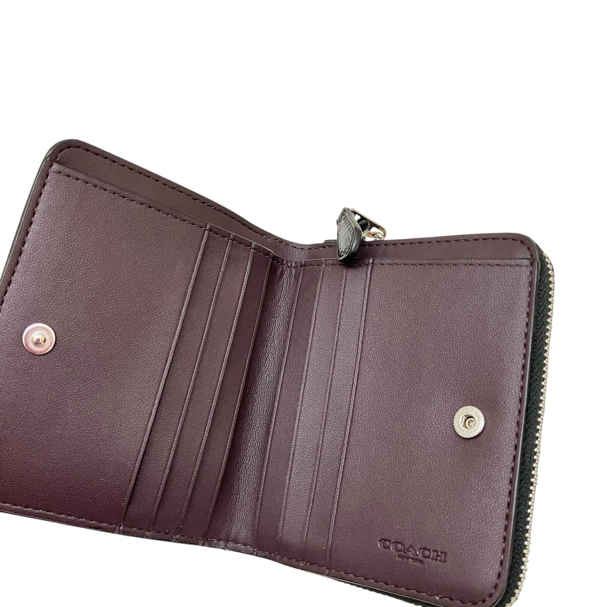 COACH 二つ折り財布 ブラウン ロゴプリント COACH(コーチ) ビルフォールド ウォレットゼブラ プリント2