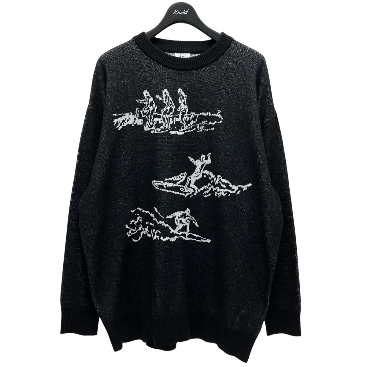 ロンハーマン Ron Herman　ガーデ　アウター　ニット　黒　長袖　　RHC 中古・古着通販】RHC Ron Herman (アールエイチシー ロン