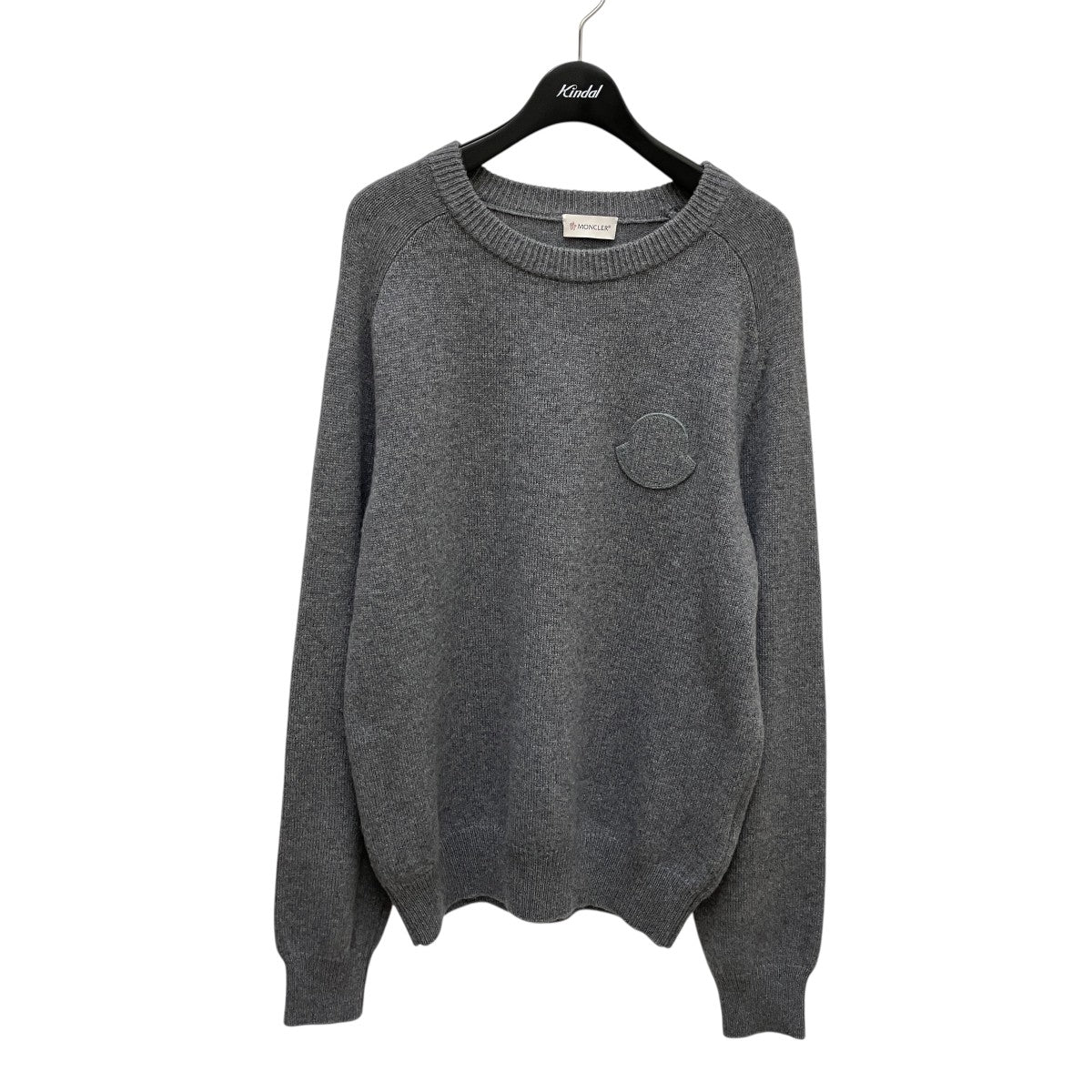 MONCLER モンクレール　ニット　セーター　カシミヤ混　ウール　ブラック　M MONCLER モンクレール ニット レディース セーター クルーネック
