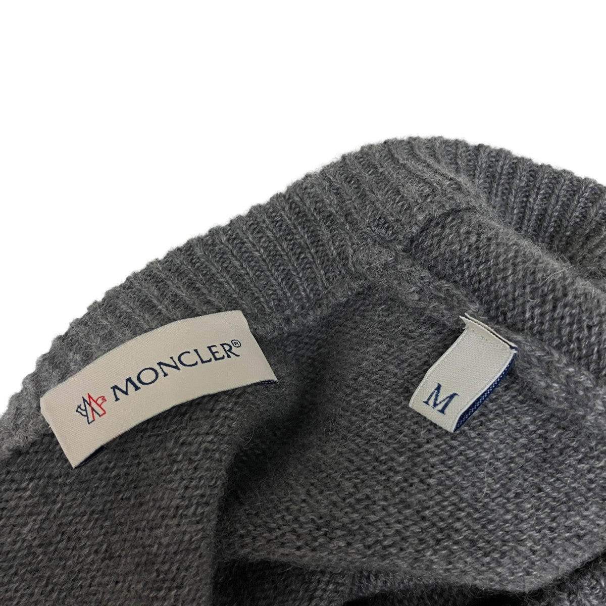 モンクレール MONCLER GIROCOLLO カシミヤニット G20919C00014 グレー サイズ：M MONCLER(モンクレール) GIROCOLLOカシミヤニットG20919C00014