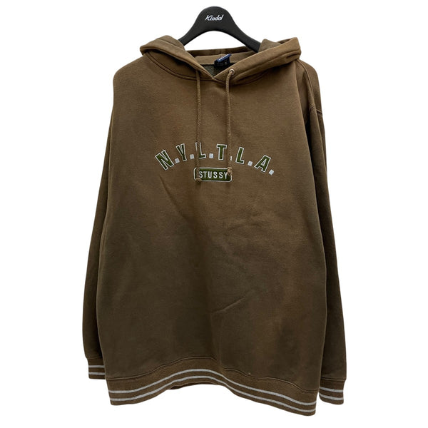 OLD STUSSY ステューシー パーカー デカロゴ ブラウン y2k OLD STUSSY ステューシー パーカー デカロゴ ブラウン y2k stussy