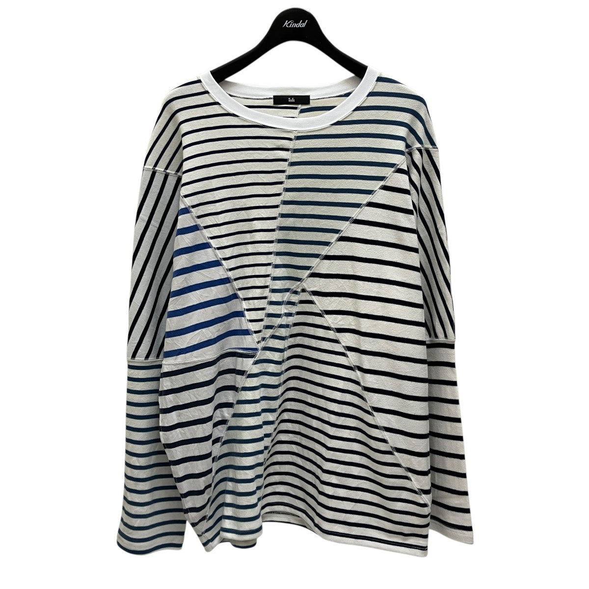 INK(インク) リメイクボーダーTシャツ ホワイト サイズ L