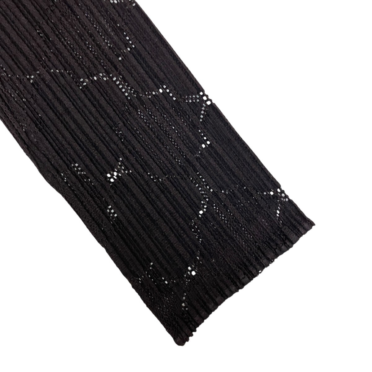 プリーツプリーズ PLEATS PLEASE レースオープンシャツ PP81-J0622 ブラック サイズ：3 PLEATS PLEASE(プリーツプリーズ) レースオープンシャツPP81