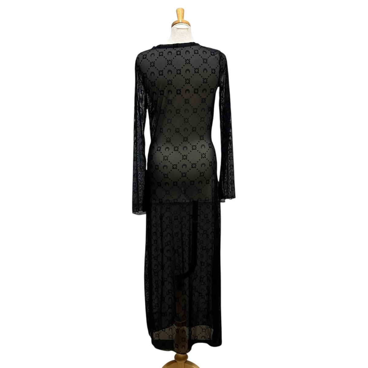 MOONOGRAM MESH FLOCK TUBE DRESSシースルーワンピース