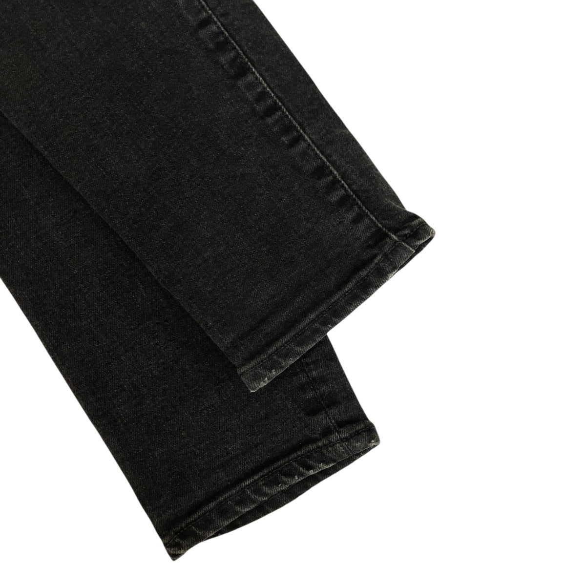ヒステリックグラマー　ブラックレースダメージデニム　XS ヒステリックグラマーHYSTERIC GLAMOUR コットンウォッシュ