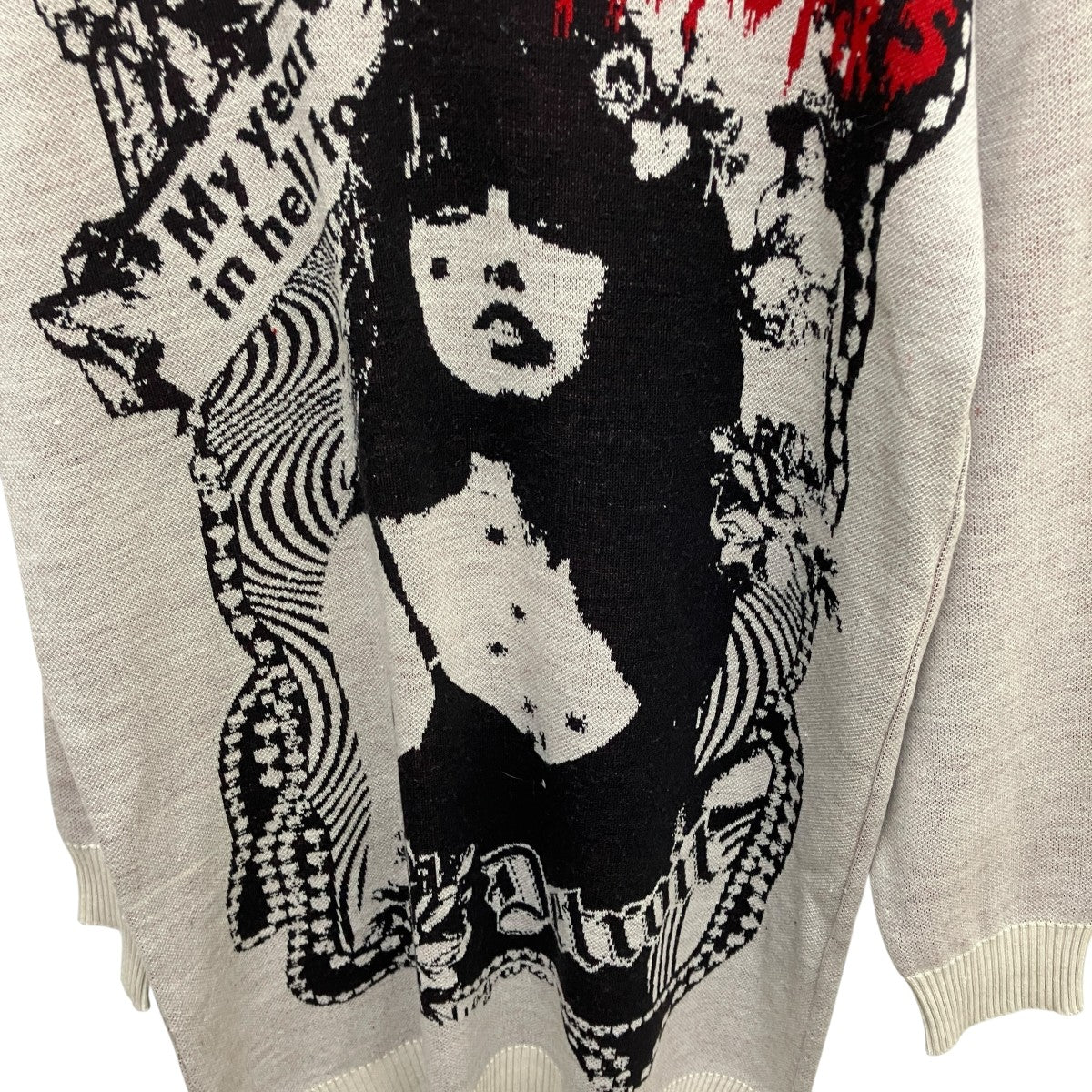 【HYSTERIC GLAMOUR】L/ヒスガール/ヌードガール/コットンニット HYSTERIC GLAMOUR】L/ヒスガール/ヌードガール/コットンニット