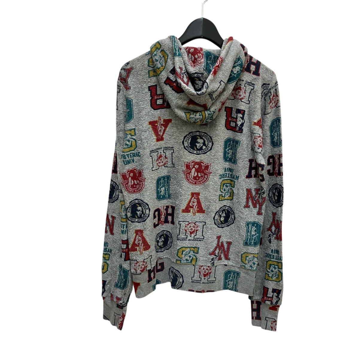 HYSTERIC GLAMOUR ジップパーカー　ドクロ総柄 Hysteric Glamour(ヒステリックグラマー) 総柄パイル地ジップ