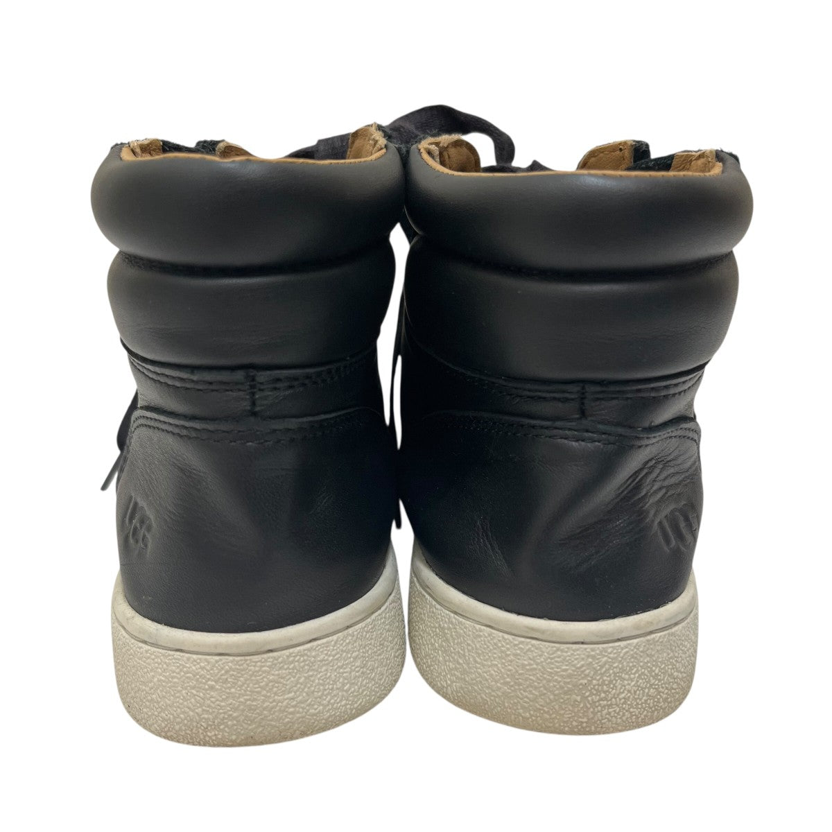 ugg ファー付きブラックハイカットスニーカー UGG WOMEN FUNKARRA CABIN CUFF BLACK PLATFORM SHOES US 8 / EU