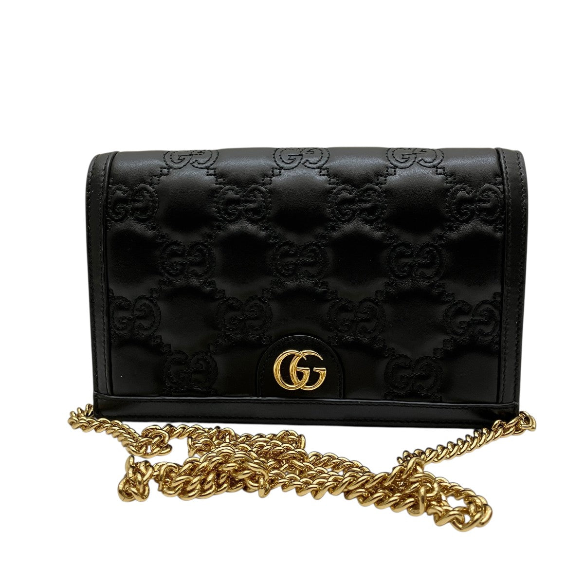 GUCCI(グッチ) GGマトラッセ レザー チェーンウォレットショルダー 
