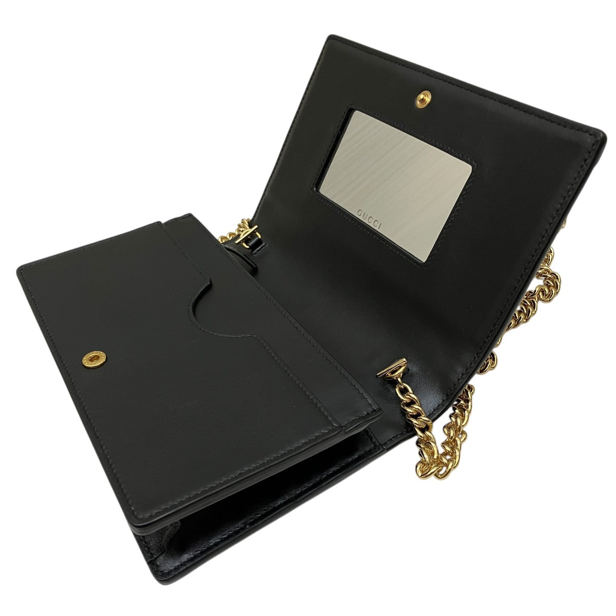 GUCCI グッチ レザーと金属のウォレットチェーン 楽天市場】グッチ GUCCI ウォレットチェーン ゴールドxブラック