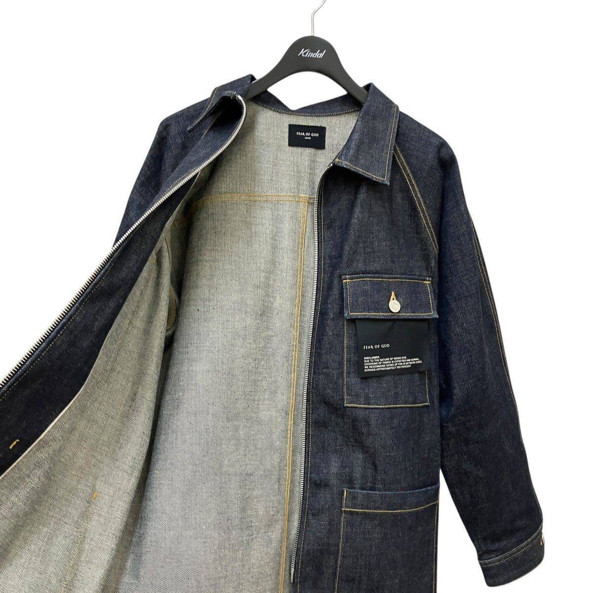コットン カバーオール シャンブレー ライトアウター ジャケット 古着 試着対象】【大きいサイズ】DUNGAREES ロコジャケット