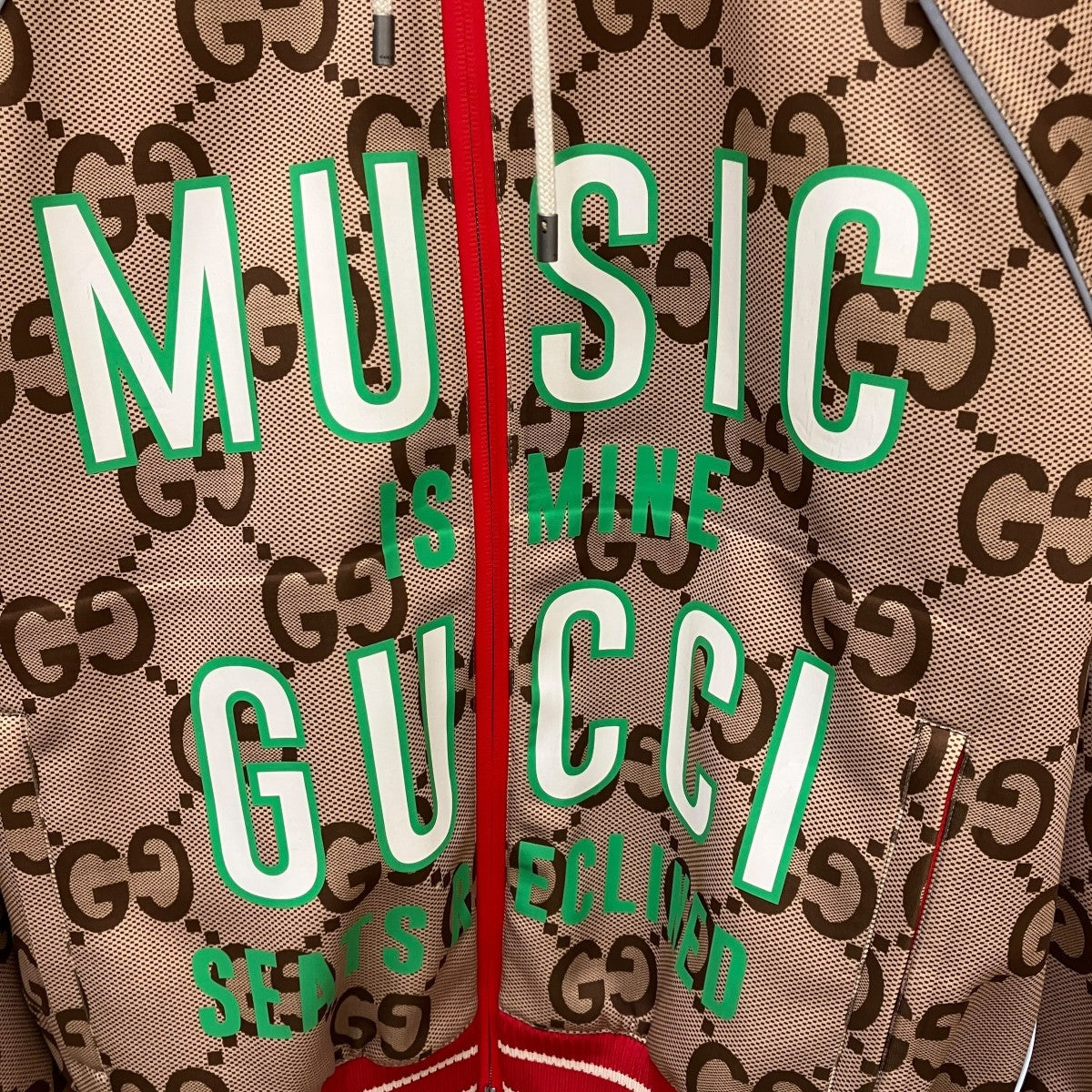 GUCCI(グッチ) ジャンボGG 100周年モノグラム柄ジップパーカー676466