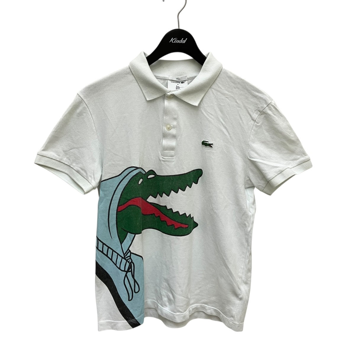 LACOSTE×JEAN-MICHEL ワニ柄ポロシャツ ホワイト サイズ M