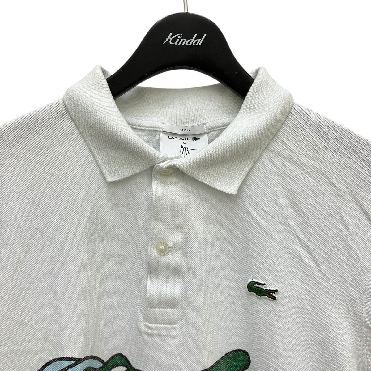 LACOSTE×JEAN-MICHEL ワニ柄ポロシャツ ホワイト サイズ M