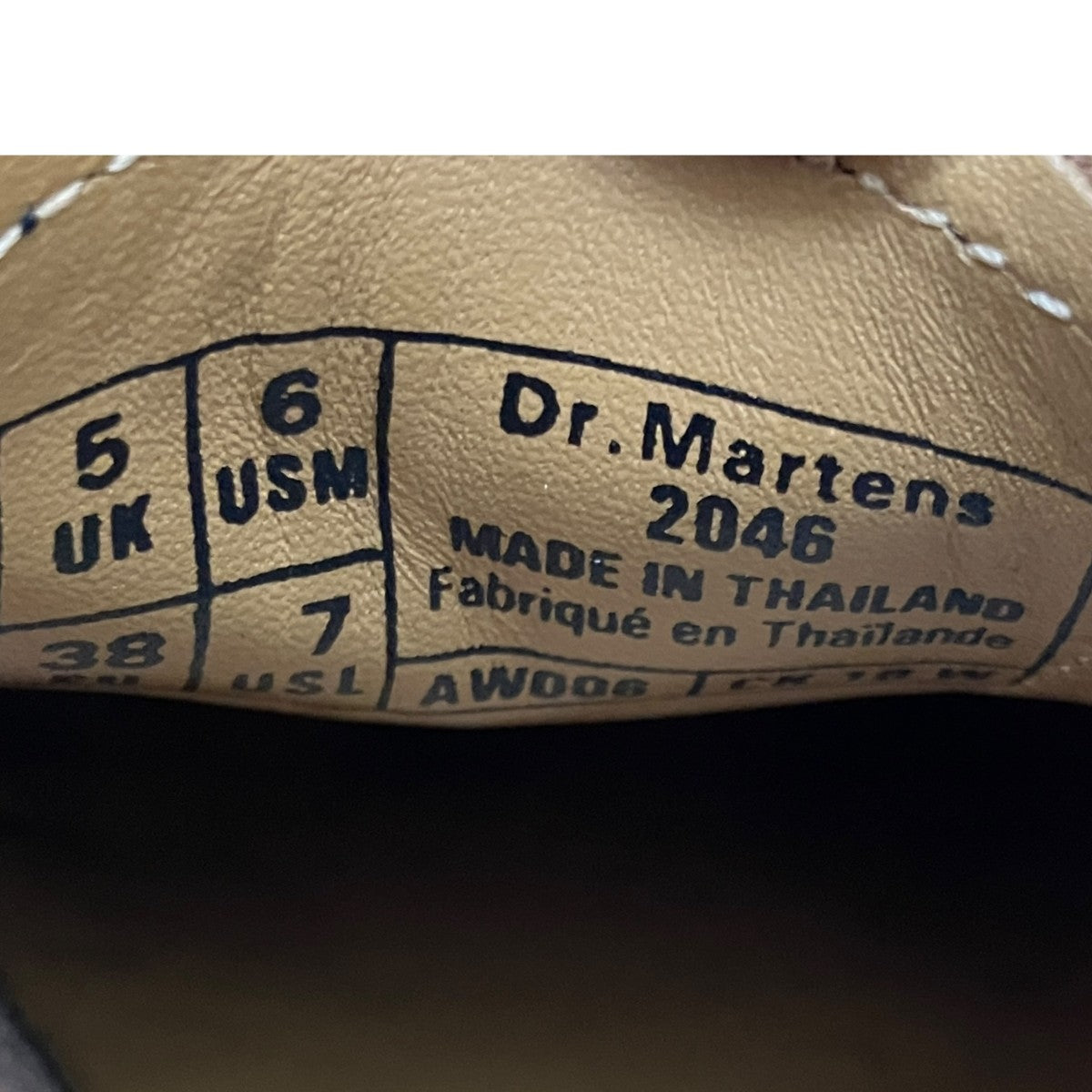 Dr．Martens 5 Eye SHOE Uチップレザーシューズ2046 古着・中古-9枚目のアイテム画像