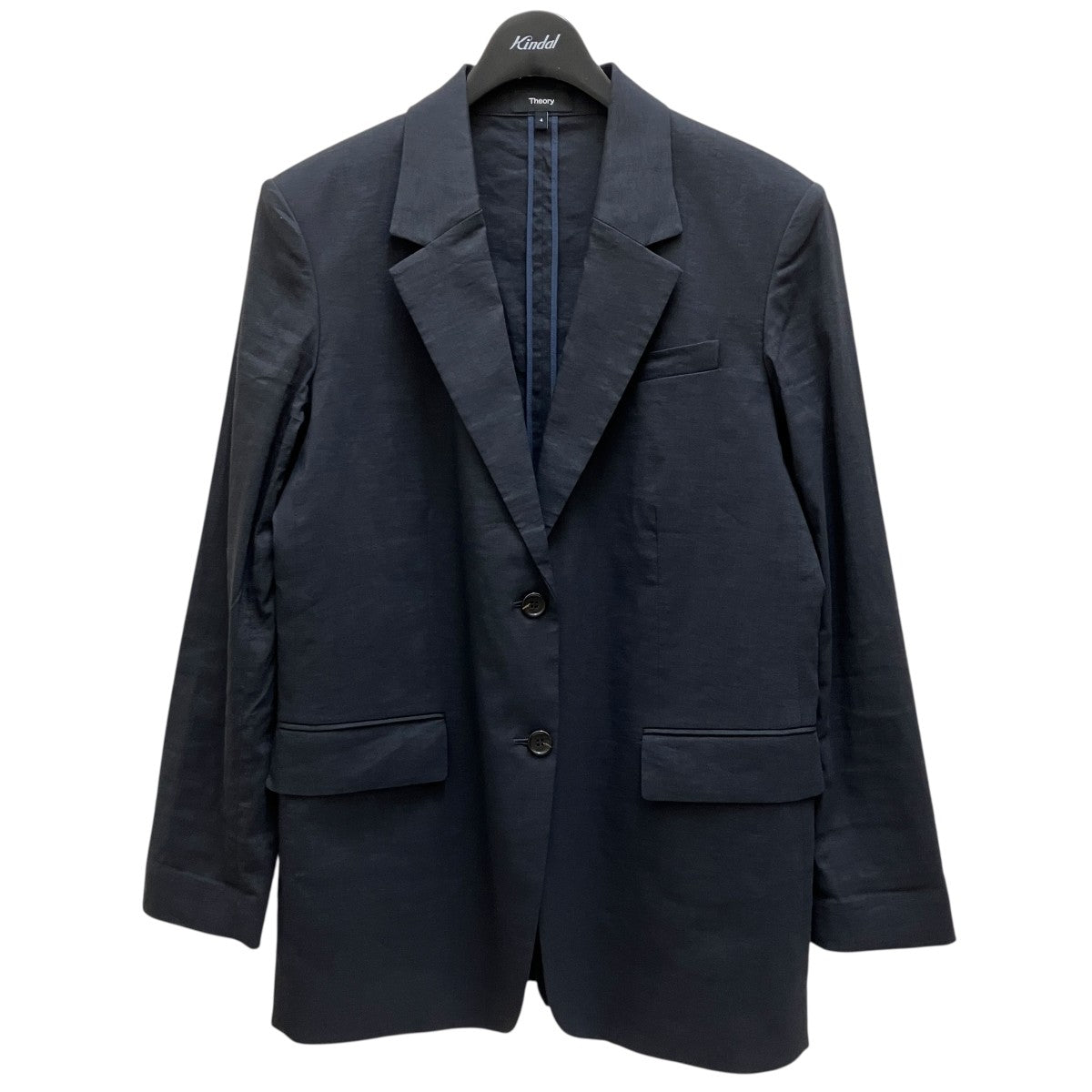 theory リネン混ジャケット5104107 Good Crunch Wash Straight Blazer J 古着・中古-1枚目のアイテム画像