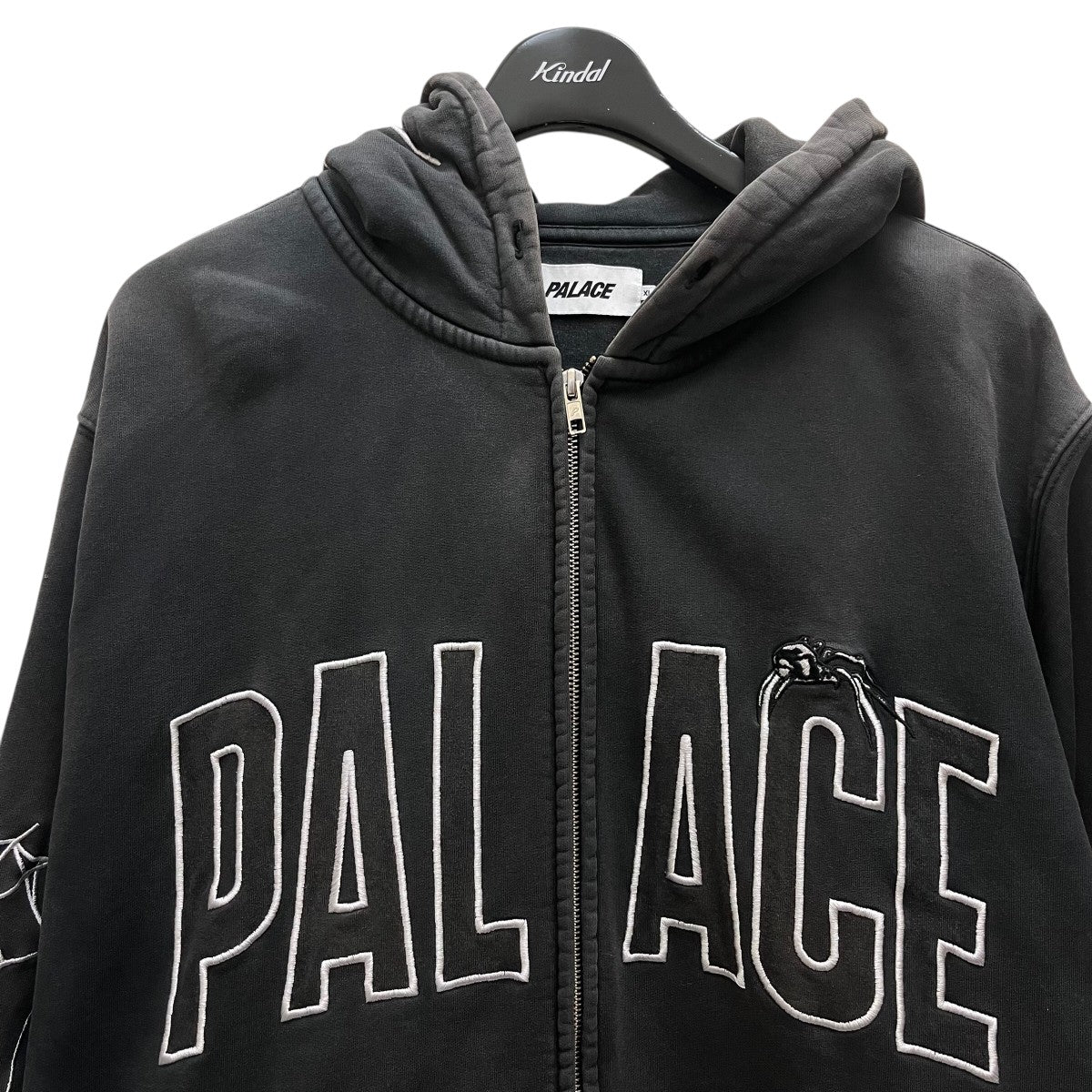 PALACE(パレス) SPIDER ZIP HOODフルジップパーカー グレー