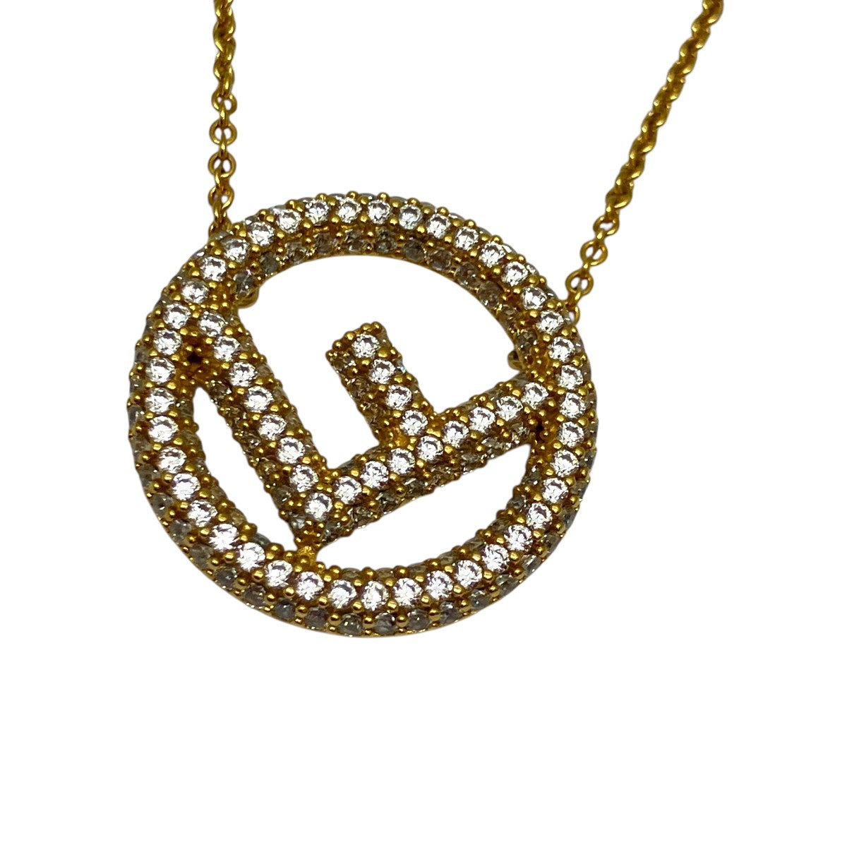FENDI ゴールド Eロゴ ネックレス FENDI ゴールド Eロゴ ネックレス FENDI◇サークルロゴ
