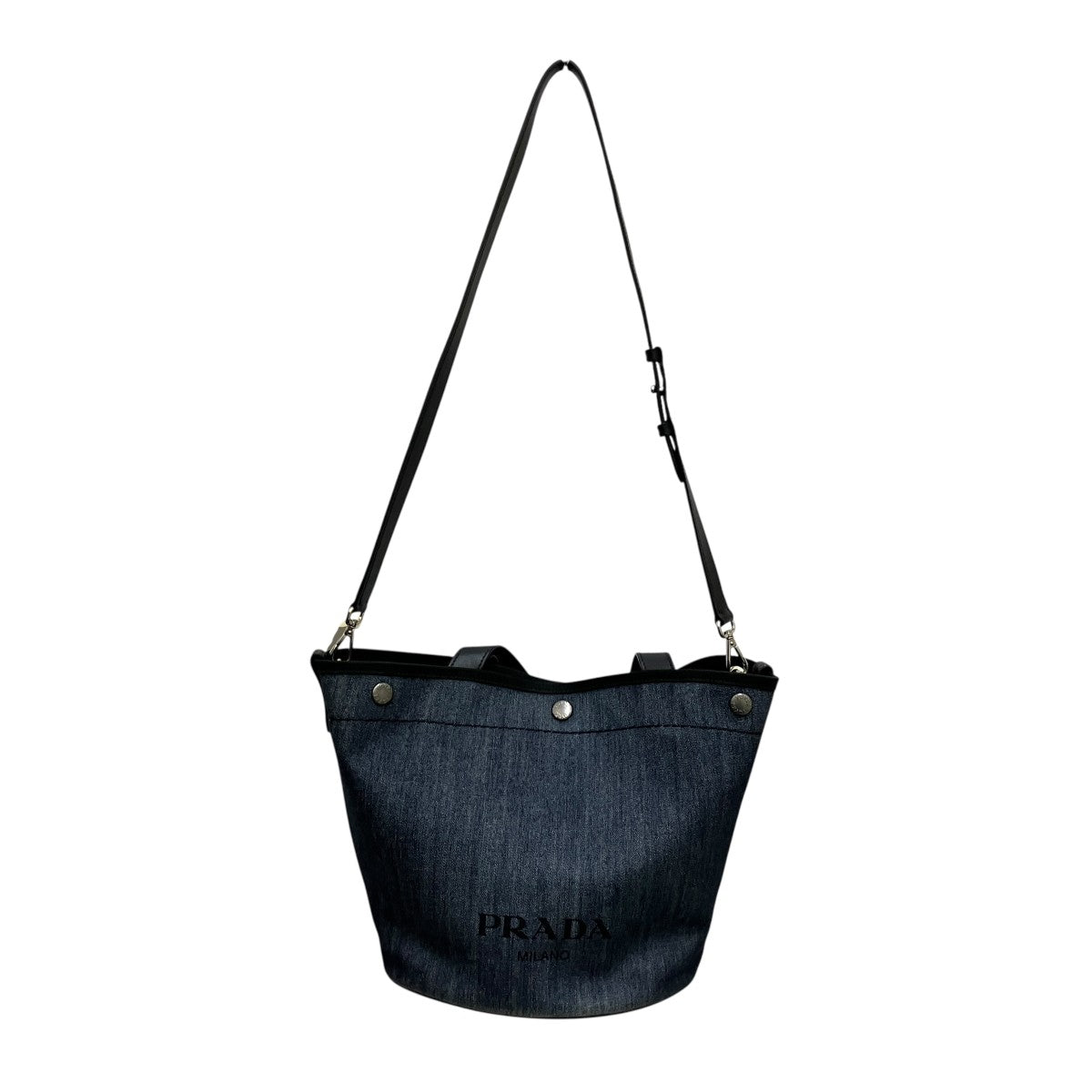 PRADA(プラダ) 2WAY ポーチ付ロゴデニムトートバッグ 103