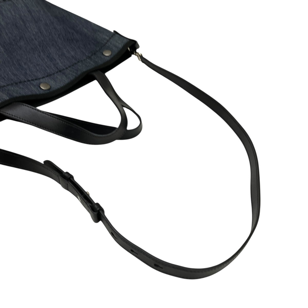 PRADA(プラダ) 2WAY ポーチ付ロゴデニムトートバッグ 103 インディゴ