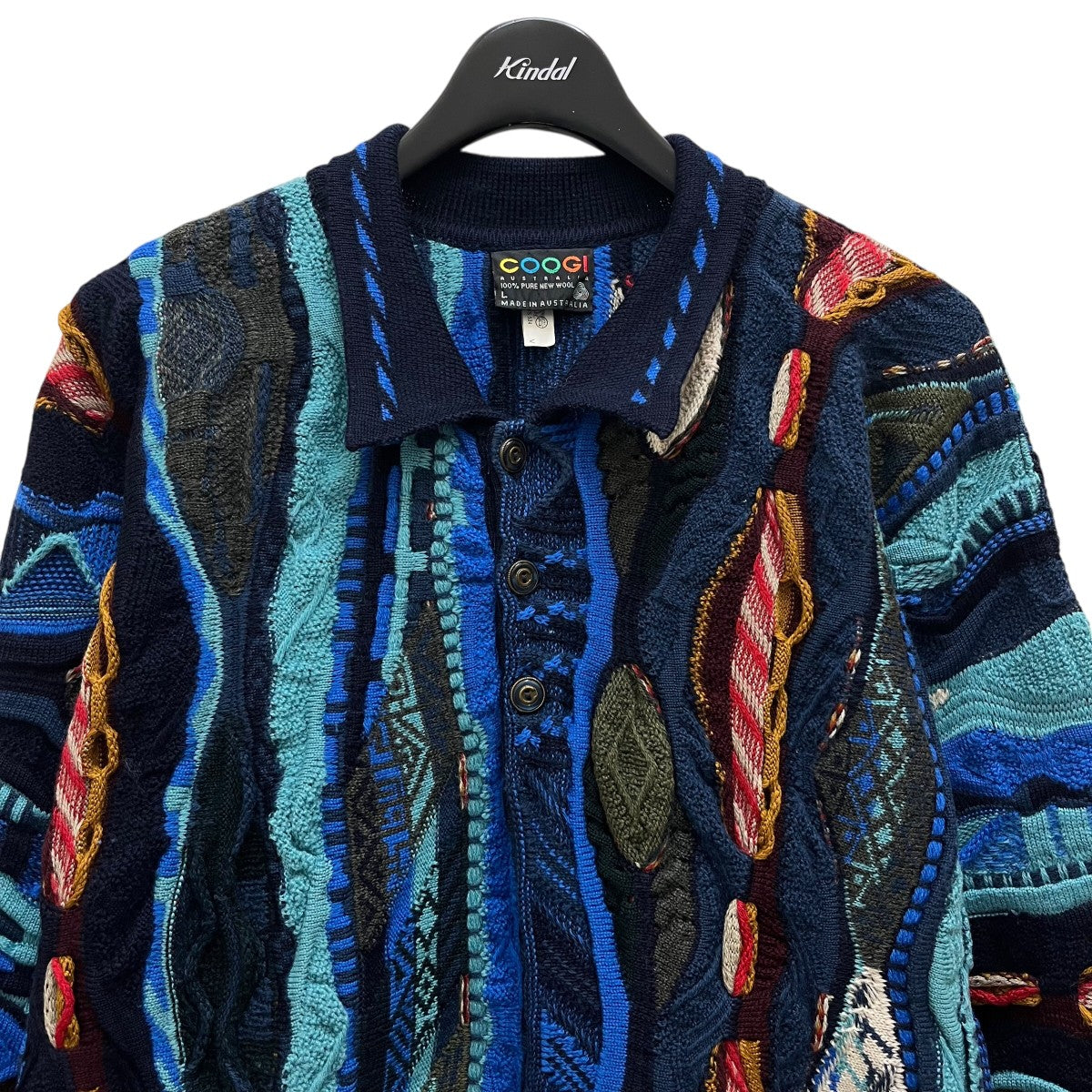 希少COOGI BLUES 3Dニットカーディガン Coogi(クージー) 3Dニット ブルー サイズ L｜【公式】カインド