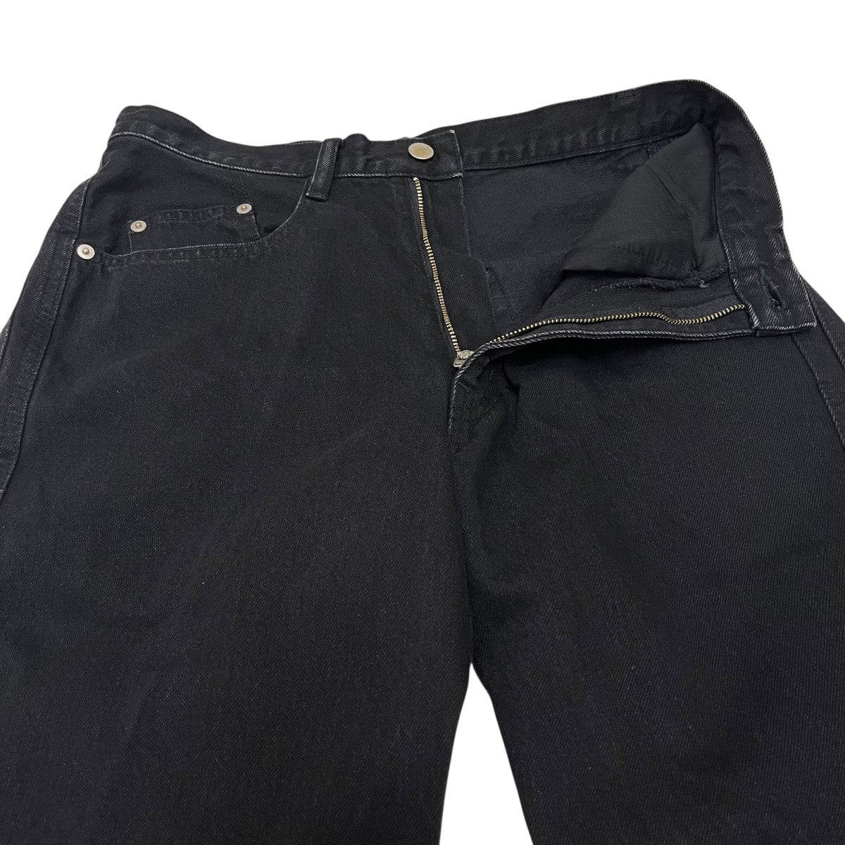 NVRFRGT(ネバーフォーゲット) 3D TWISTED WIDE LEG JEANSブラック