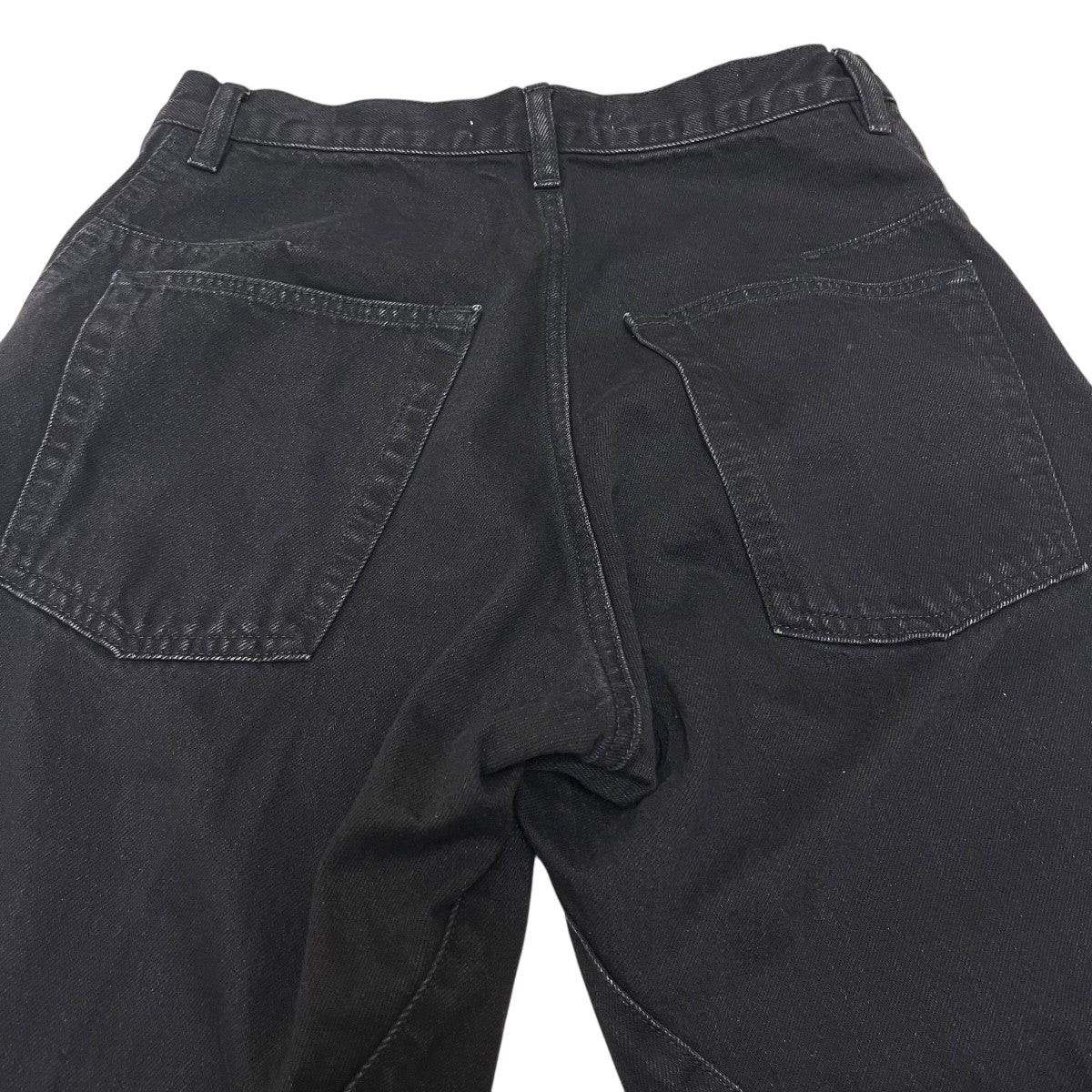 NVRFRGT(ネバーフォーゲット) 3D TWISTED WIDE LEG JEANSブラック