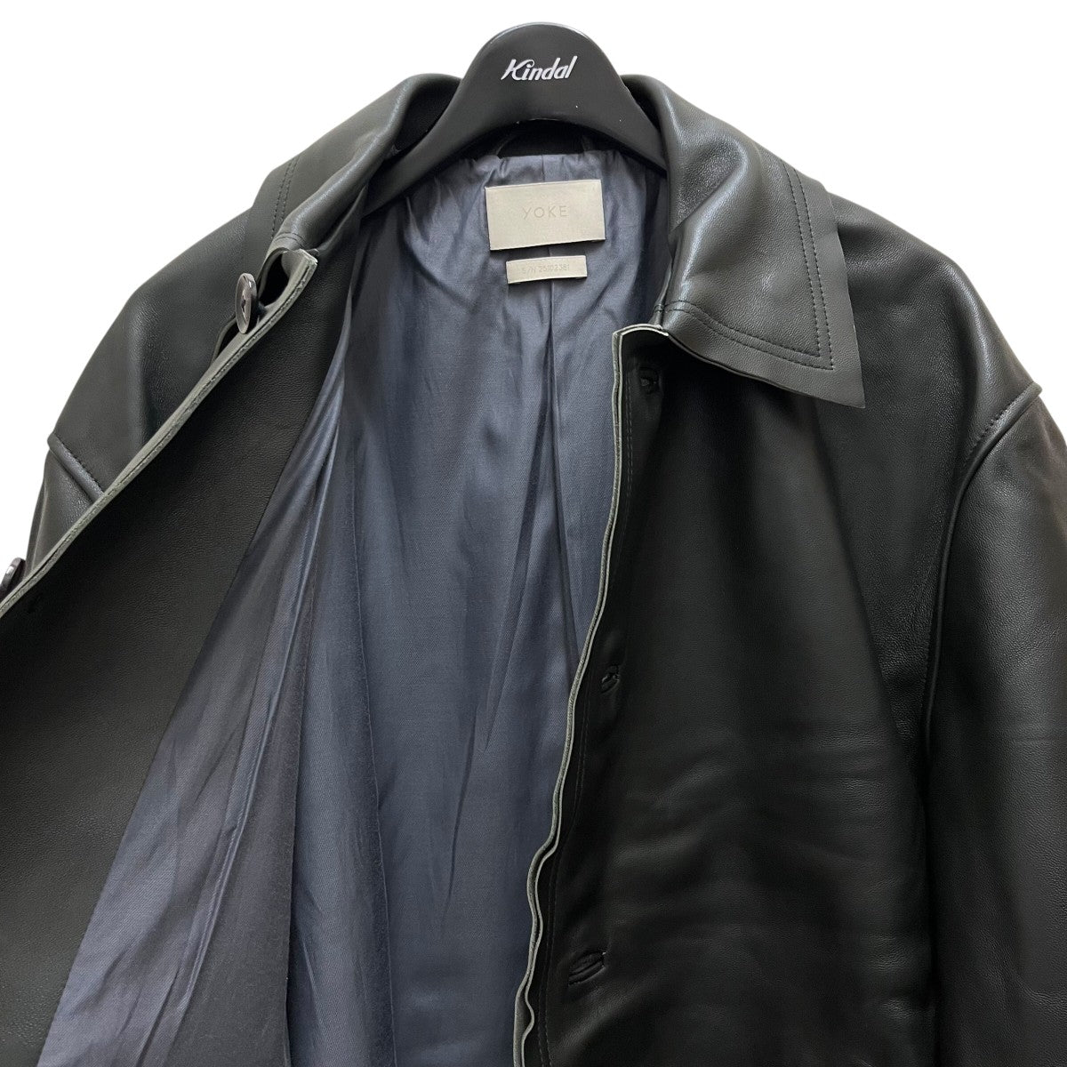 YOKE(ヨーク) Cut-Off Leather Car CoatレザージャケットYK22AW0401C