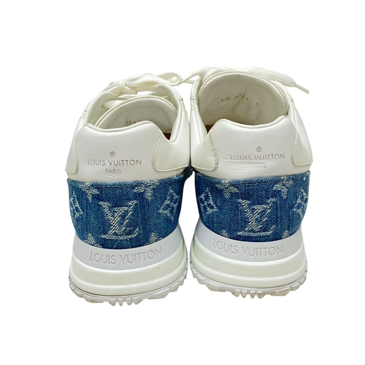 LOUIS VUITTON ホワイト デニム スニーカー 白にデニムポイントがお洒落可愛い♪】ルイヴィトンスニーカー