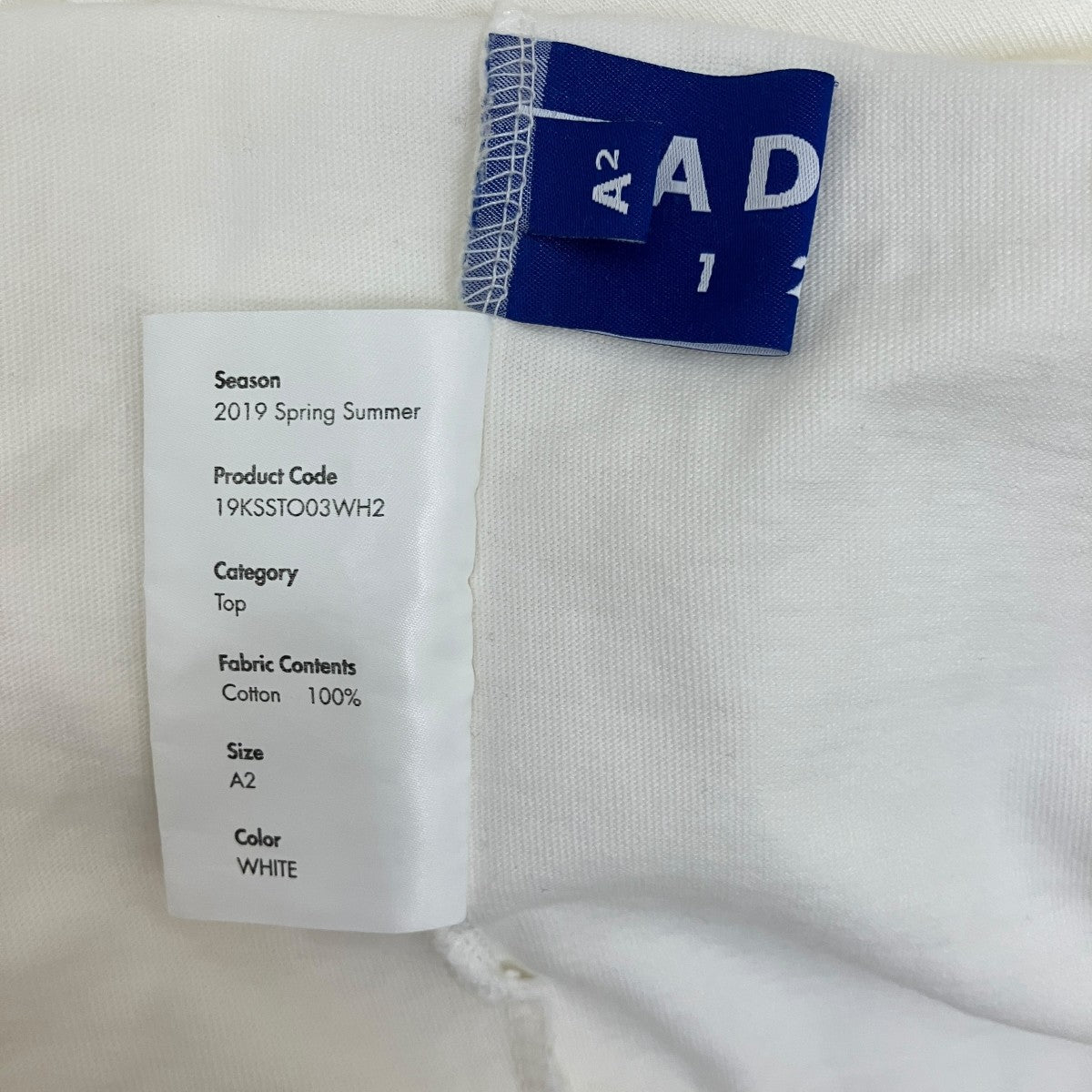 ADER error×MAISON KITSUNE Tシャツ19KSSTO03WH2 19KSSTO03WH2