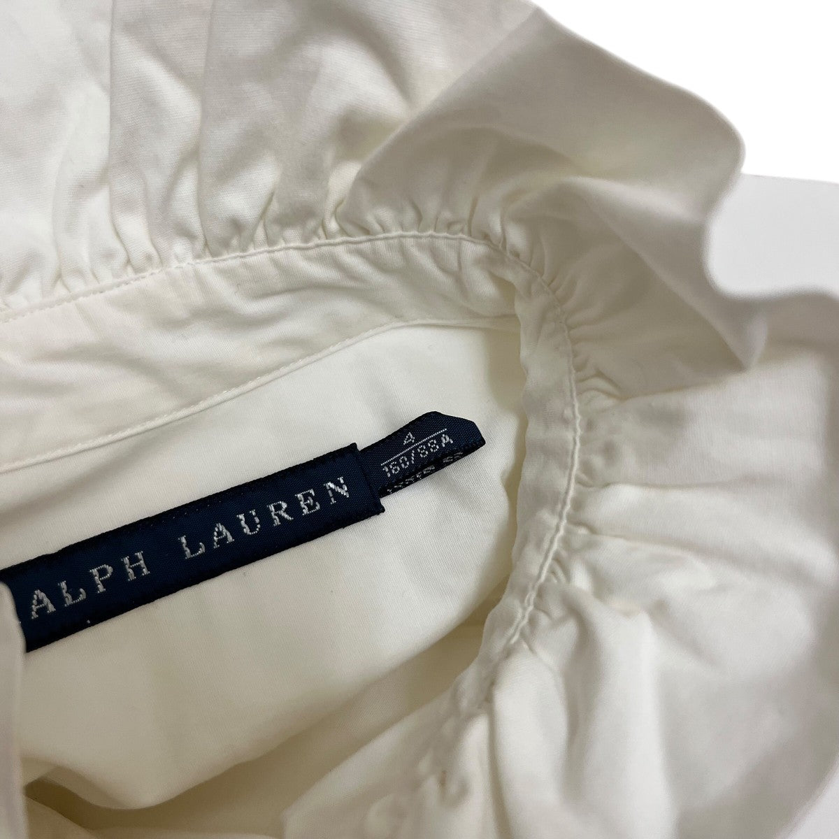 匿名発送　美品　ラルフローレン　フリルデザインシャツ　ホワイト　サイズS RalphLauren Denim&Supply(ラルフローレンデニム&サプライ) 半袖