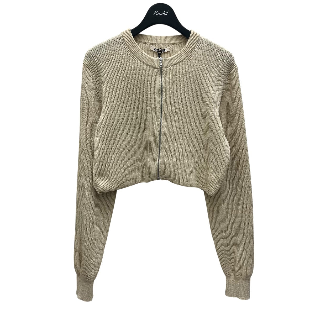 オーラリー AURALEE FLAT YARN RIB KNIT CREW NECK ZIP CARDIGAN ジップアップニット A25SC04SY AURALEE(オーラリー) FLAT YARN RIB KNIT CREW NECK ZIP