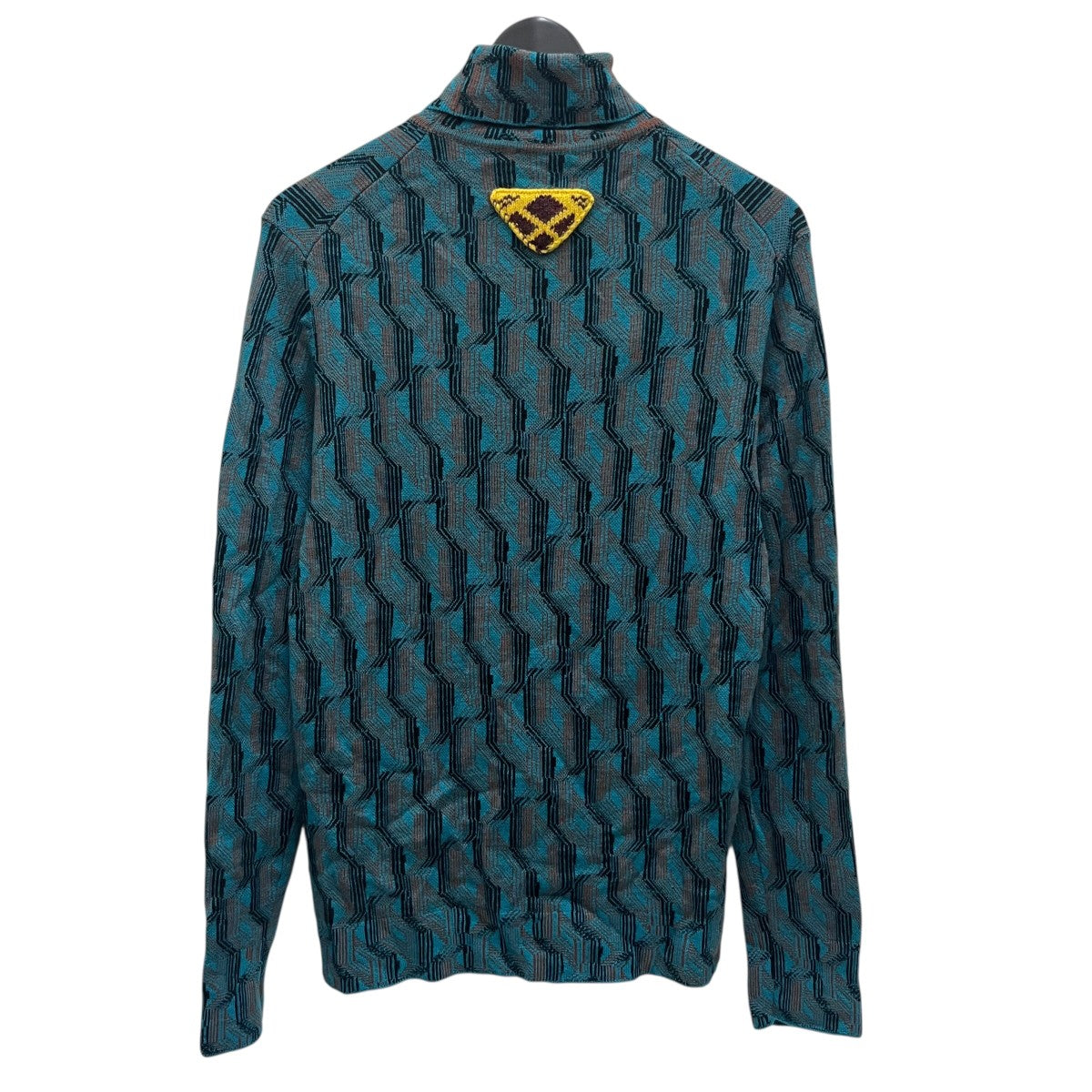 PRADA 総柄タートルネックニット 古着・中古-2枚目のアイテム画像