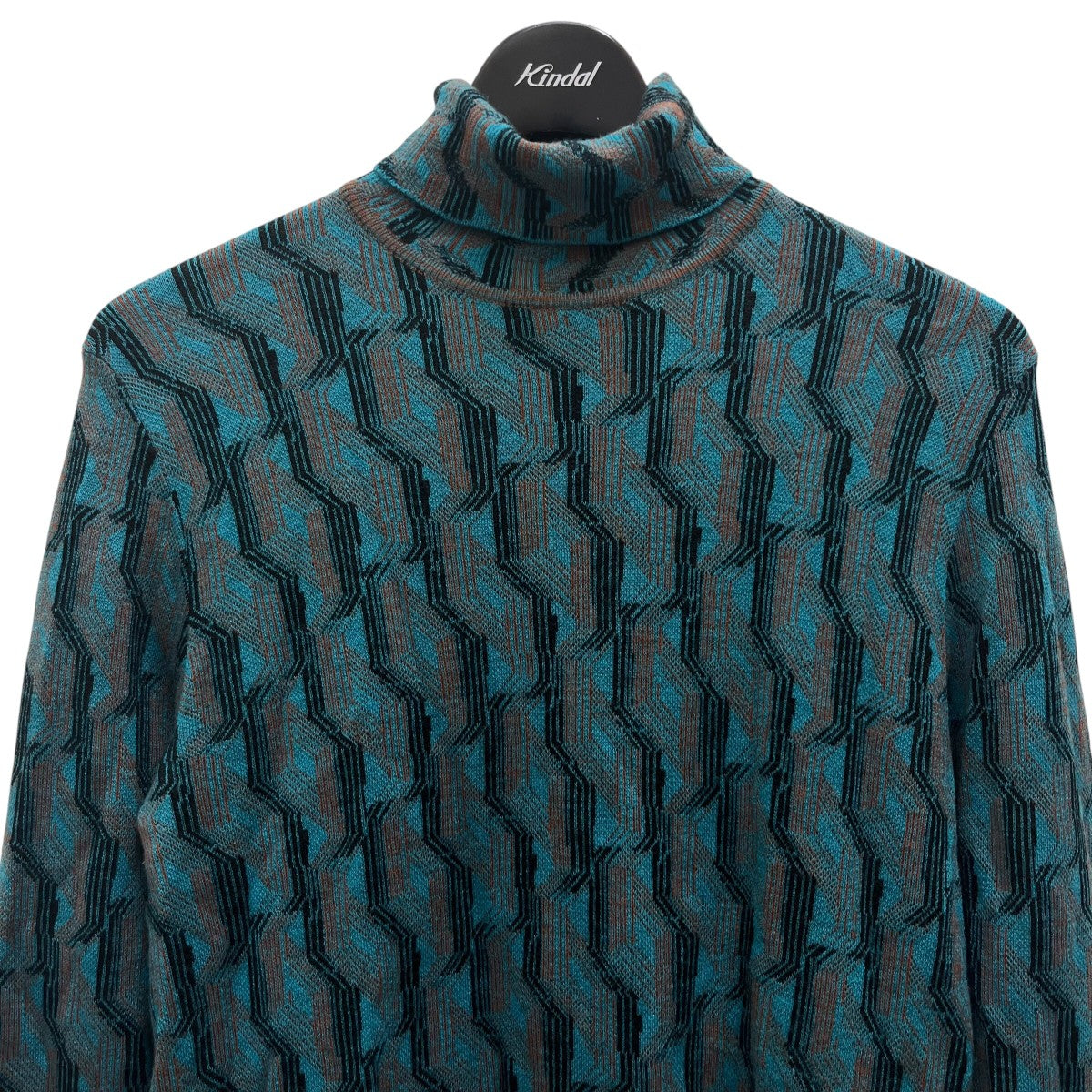PRADA 総柄タートルネックニット 古着・中古-3枚目のアイテム画像