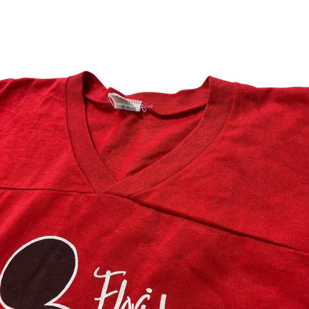70S ベルバシーンリンガーネック USA製綿ポリ半袖Tシャツ