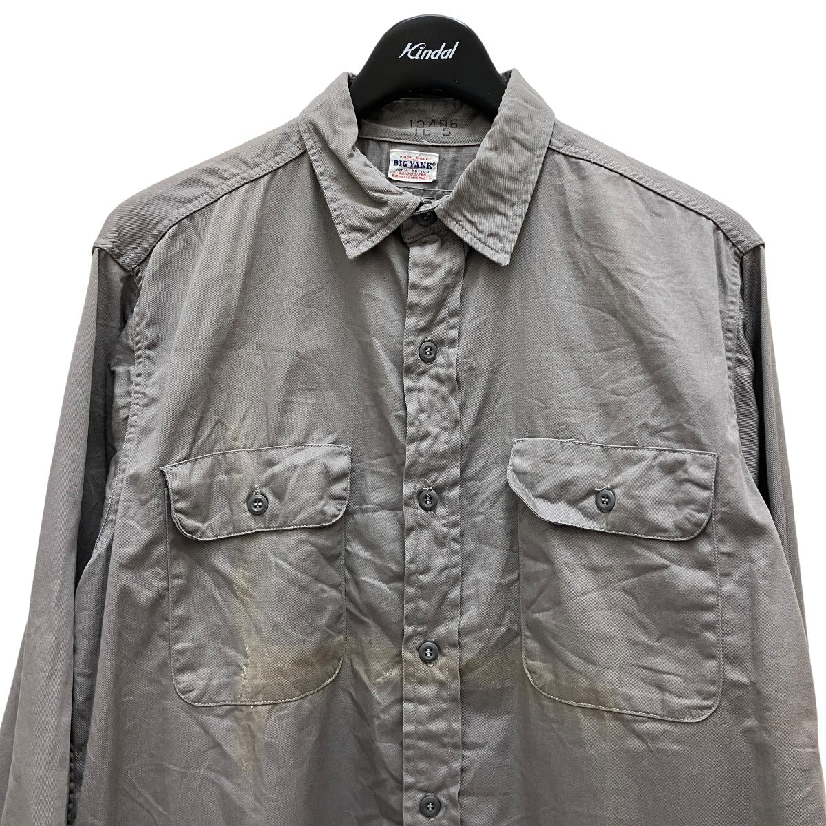 BIG YANK(ビッグヤンク) 50-60s vintageワークシャツ グレー サイズ S