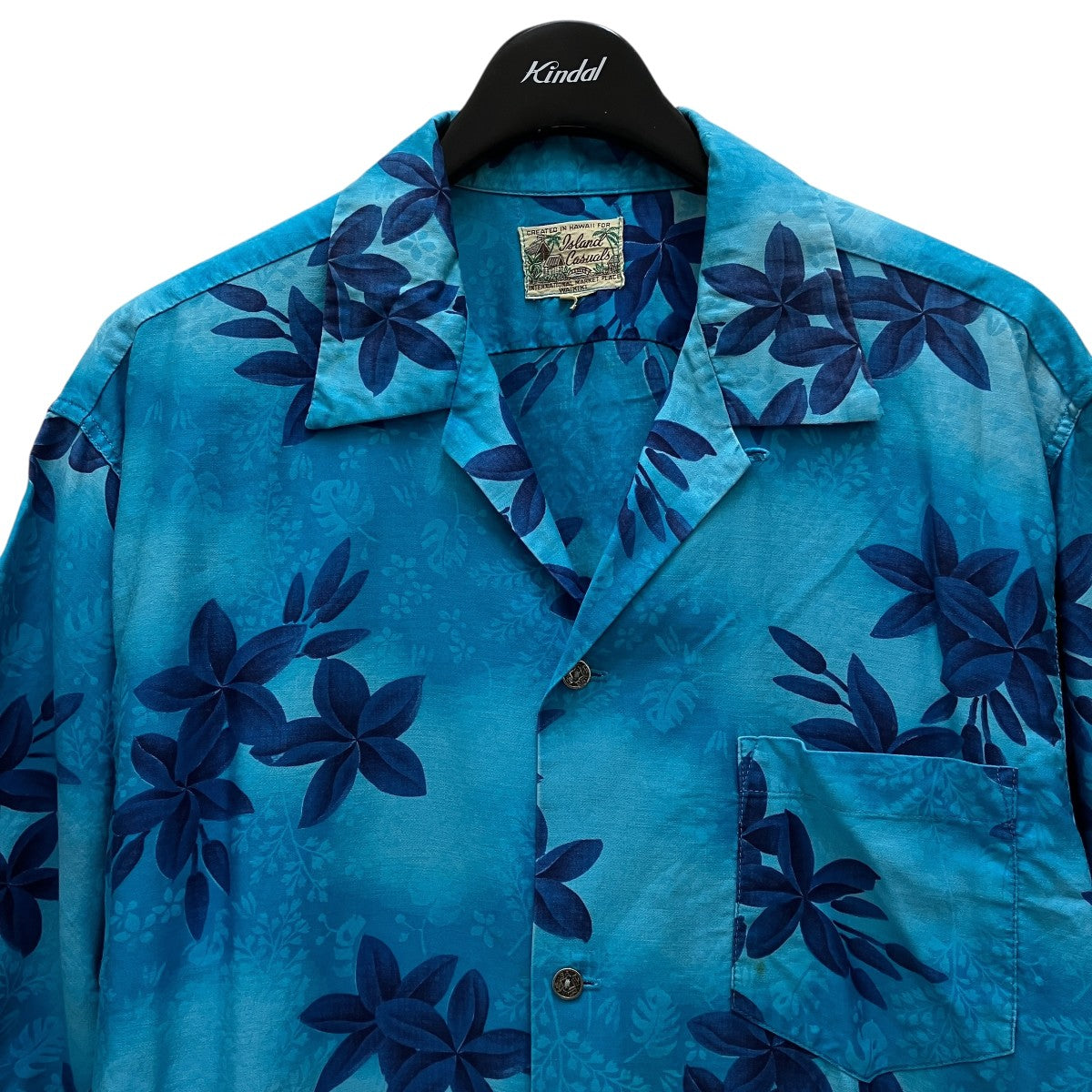 新品未使用  bahama × Disney アロハシャツ　青 ISLAND Casuals(アイランドカジュアルズ) 70S vintageアロハ